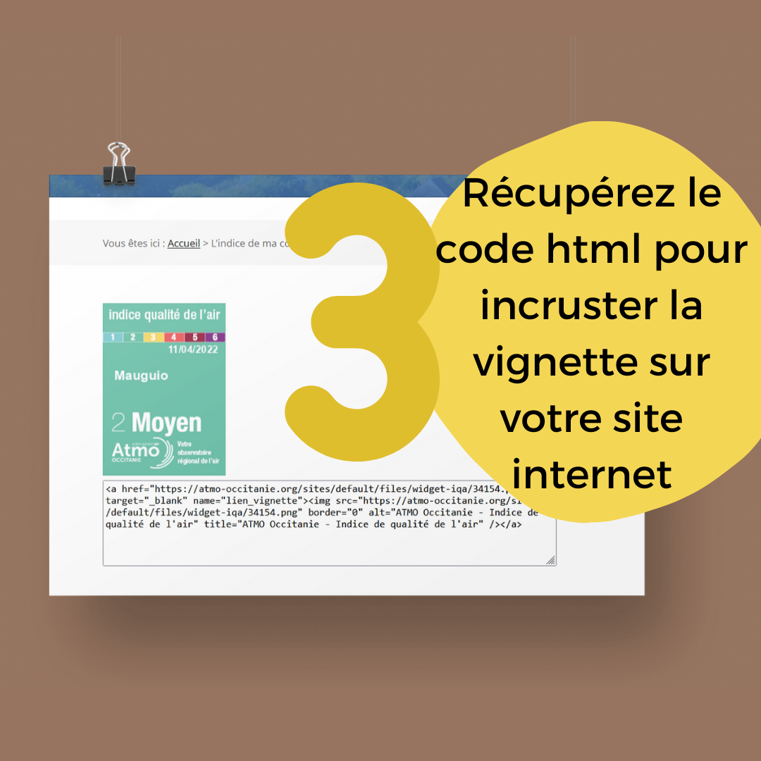 Tuto indice qualité de l'air html